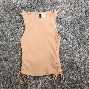 H&M tan tie side tank top